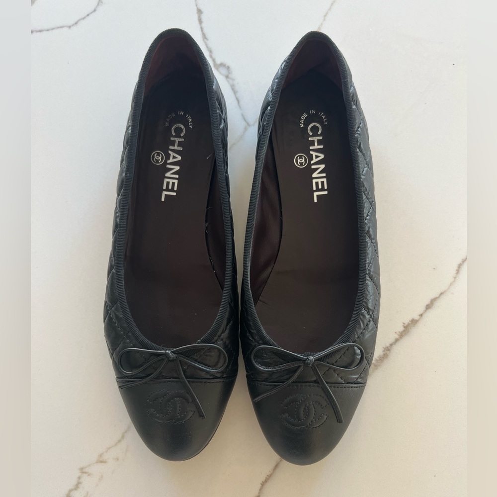 CHANEL Quilted Ballerina Flats